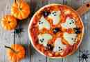 Cómo hacer una pizza fantasma de halloween