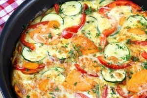 Cómo hacer una tortilla de verduras española - receta